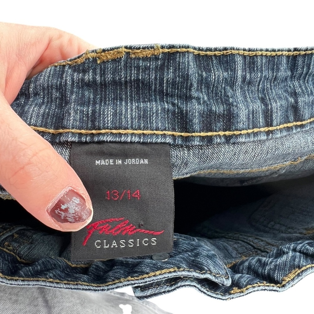 Vintage y2k Fubu Denim Jeans Low-Rise Silhouette Size 13/14 - Picture 4 of 4